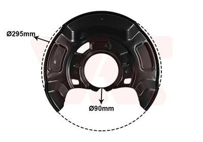 Image of VAN WEZEL Brake disc backing plate VAN WEZEL 5436371