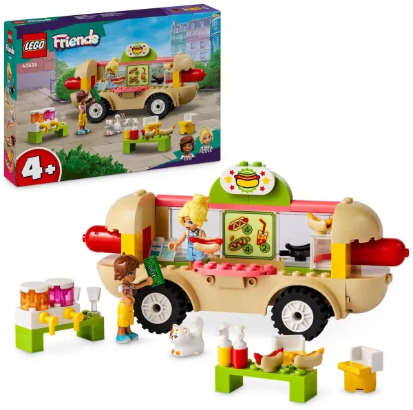 image of LEGO Friends Hot Dog Food Truck Toy 4+ Vehicle Set 42633