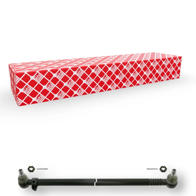 Image of FEBI BILSTEIN 23593 Centre Rod Assembly Front Axle, with crown nut, OE Turbo NEW Centre Rod Assembly (285)