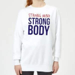 Image of Strong Mind Strong Body Womens Sweatshirt - White - 3XL