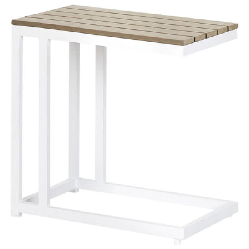 Image of Beliani Garden Side Table Messina 60 Cm 35cm White
