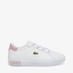 Image of Lacoste Infant Powercourt 0721 Trainers - White/Pink - UK 6 Toddler