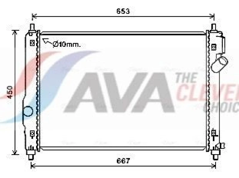 Image of Engine radiator AVA COOLING SYSTEMS CT2064