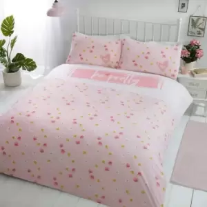 Image of Be Pretty Pink Double Duvet Cover Set Floral Bedding Quilt Set
