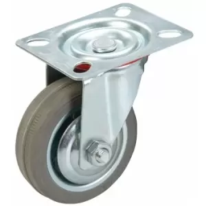 image of Swivel Rubber Castor - 75mm 50kg - Fixman