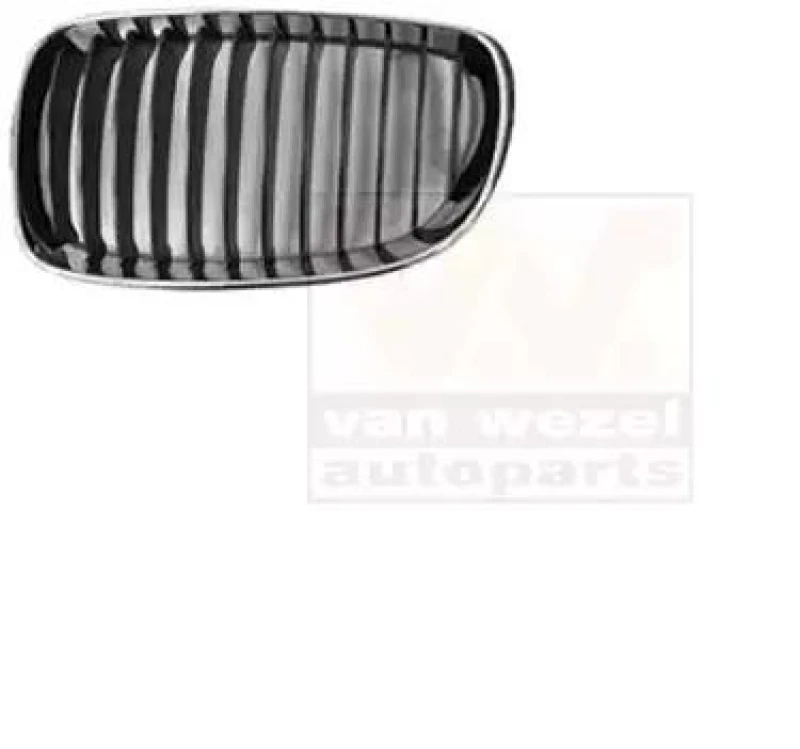 Image of VAN WEZEL 0628511 Radiator Grill ** Equipart ** Left, black, chrome Radiator Grille (472)