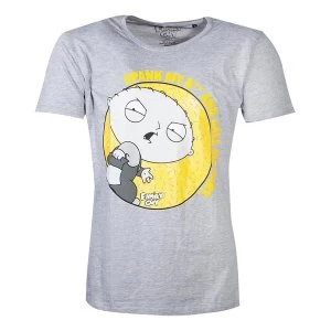 image of Family Guy - Stewie Spank Mens Large T-Shirt - Grey