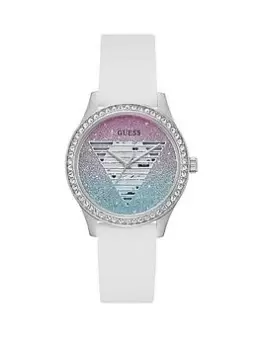 image of Guess GUESS LADY IDOL WATCH White STRAP, Multi, Women