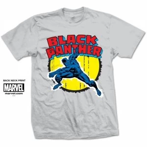 Image of Marvel Comics Black Panther Mens White T-Shirt Medium