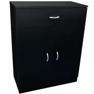 Image of Techstyle Watsons 1 Drawer / Cupboard Storage Sideboard Unit Black