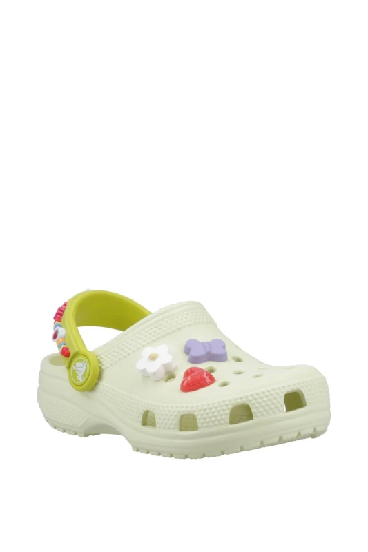 Image of Crocs Classic Friendship Bracelet Cg T girls's Children's Clogs (Shoes) in Green