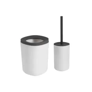 Image of Showerdrape Kuba Collection Waste Bin & Brush Set
