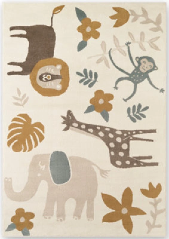 Image of The Rugs Majoli Handwoven Wool Jute Rug Scandinavian Boho Style 10mm Pile In Beige