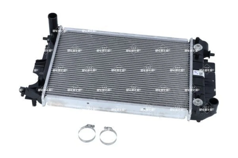 Image of NRF 58109 Engine radiator EASY FIT Brazed cooling fins, Aluminium, with mounting parts Aluminium Radiator,engine cooling (470)