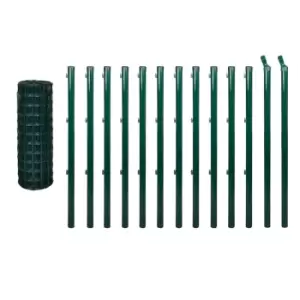Image of Vidaxl Euro Fence Steel 25X0.8 M Green