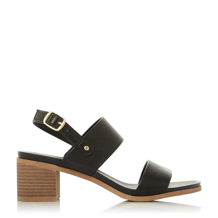 Image of Head Over Heels by Dune Black 'Javan' Block Heel Ankle Strap Sandals - 3