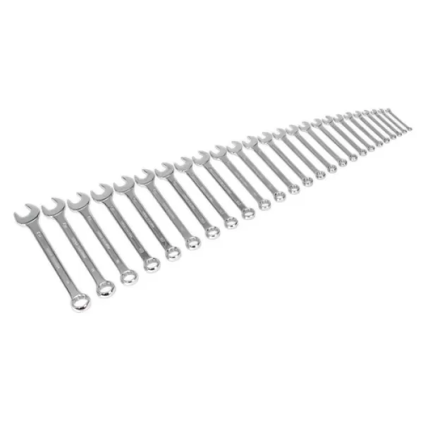 Image of Genuine SEALEY S0401 Combination Spanner Set 25pc Jumbo Metric
