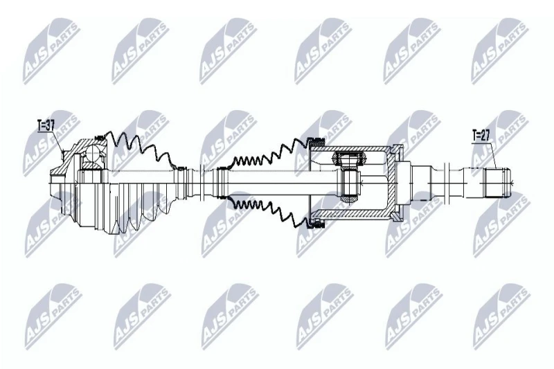 Image of NTY NPW-BM-046 Drive shaft Front Axle Right Drive Shaft (13)