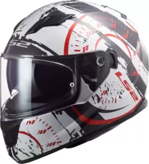 Image of LS2 FF320 Stream Evo Tacho Gloss White Black Red L
