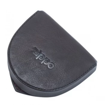 Image of Zippo Mocha Leather Coin Pouch (8.5 x 7 x 2.2cm)