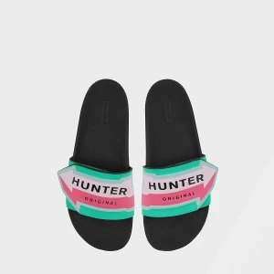 Image of Hunter Womens Original L Weight Moulded Slide - White - UK 7