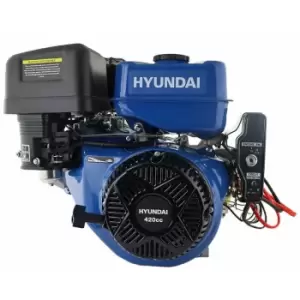 image of Hyundai - IC420XE-25 420cc 14hp 25mm Horizontal Straight Shaft 4-Stroke Electric-Start Petrol Engine