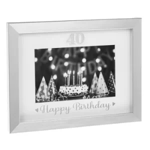 Image of Silver Event Frame 40th Birthday 6x4
