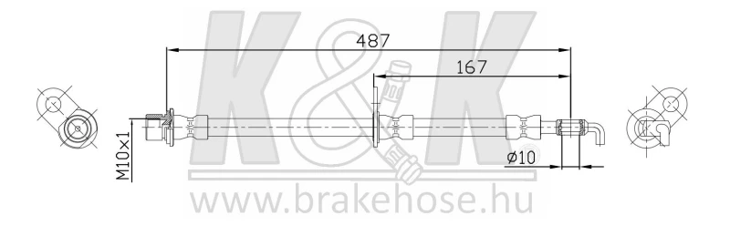 Image of K&K FT1417 Brake Hose Brake Hose (83)