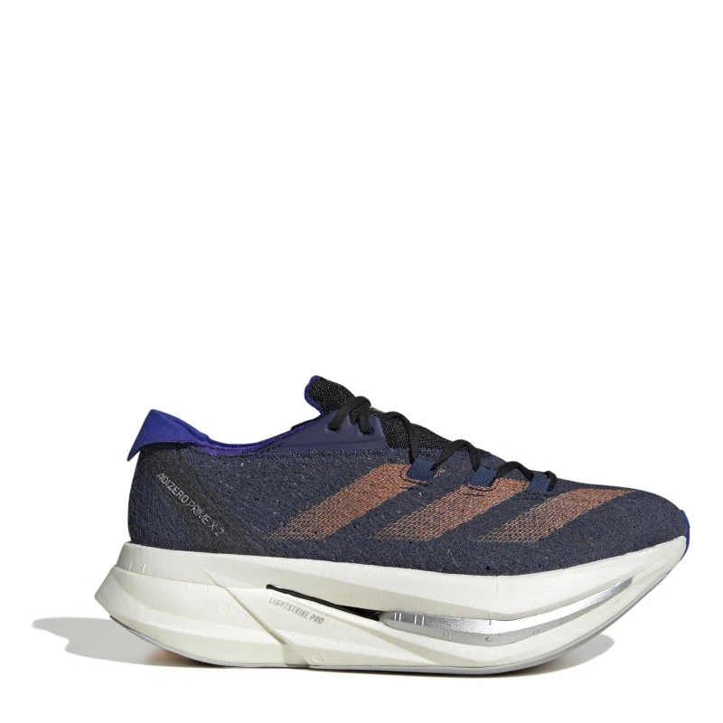 Image of adidas Adizero Prime X 2.0 Strung Running Shoes Mens Blue/Orange male 6 (39.3)