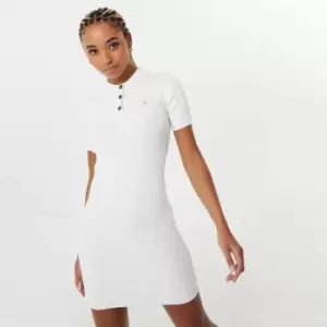 Jack Wills Polo Cable Knitted Mini Dress - White