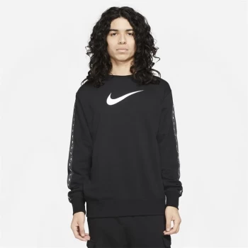 image of Nike Repeat Crew Sweater Mens - Black/White