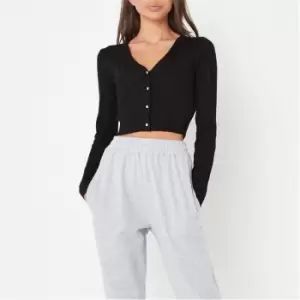 image of Missguided Multi Rib Cardigan - Black