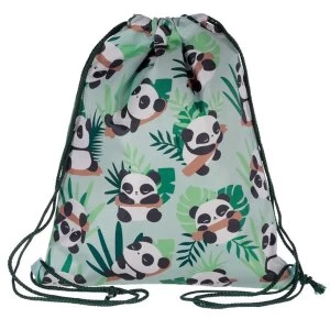 image of Handy Drawstring Bag - Fun Panda Design