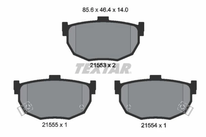 Image of Brake pad set TEXTAR 2155301