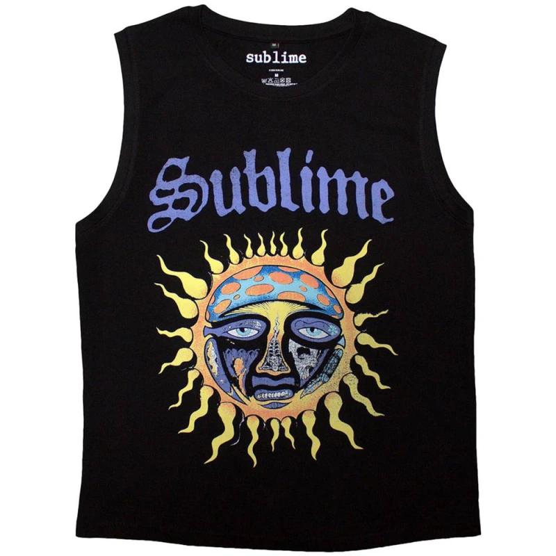 Image of Sublime Sublime Men Sun Logo Tank Top in Black Size: Medium Black M Male 5063750834009