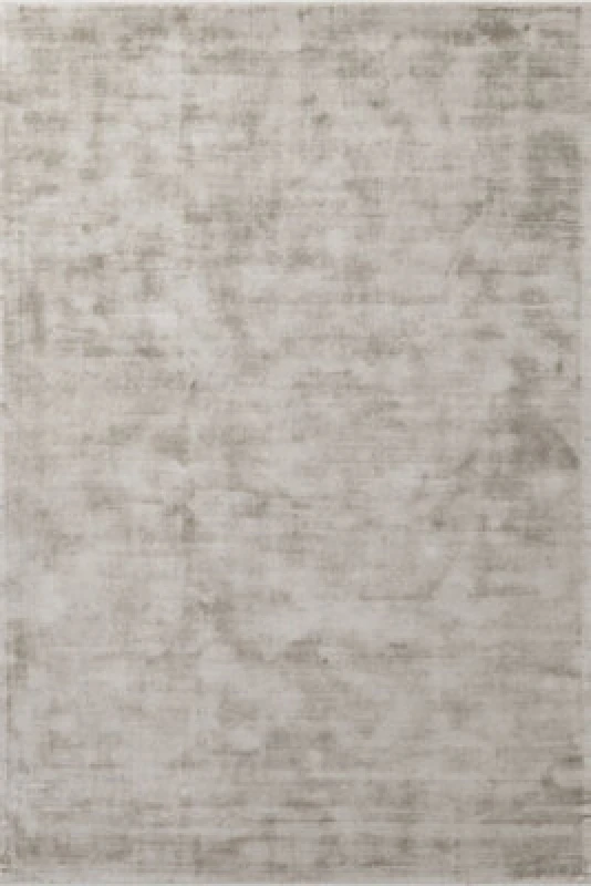 Image of The Rugs Vikosa Jane Viscose Soft Plain Rug Living Room In Grey