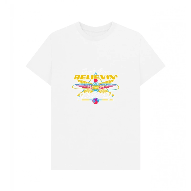 Image of Journey Mens Wings T-Shirt in White Size: Small White Male S