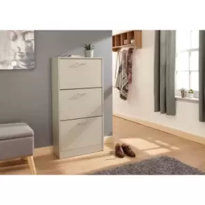 Image of GFW Stirling Three Tier Shoe Cabinet - Grey