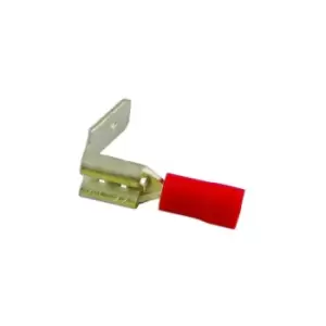 Image of Piggyback Terminal 6.3mm Red Pk 100 Connect 30149