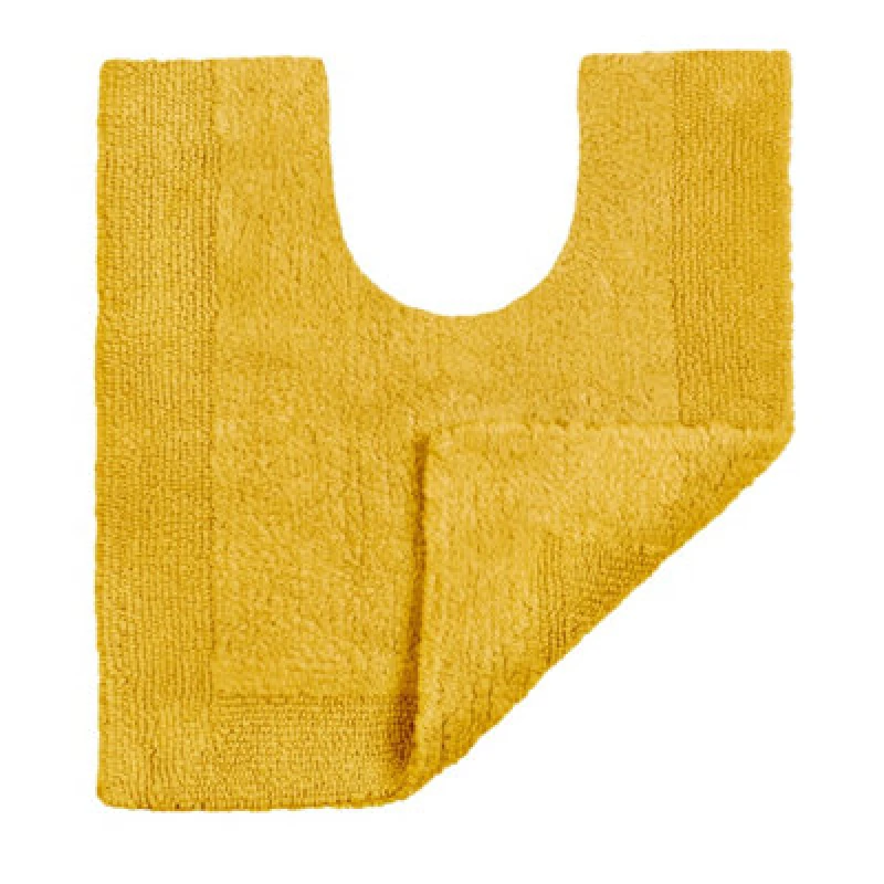 Image of Allure Bath Fashions Elegance Reversible Heavyweight Pedestal Mat - Mustard