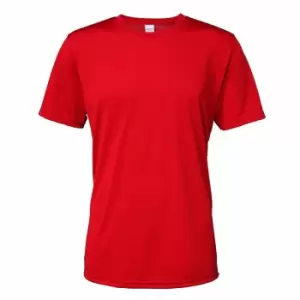 image of Gildan Mens Core Short Sleeve Moisture Wicking T-Shirt (3XL) (Sport Scarlet Red)