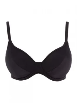 Freya Remix underwired plunge bikini top Black