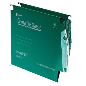Image of Rexel Crystalfile Classic Lateral File Green Pack of 50 Lateral Files