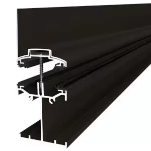 image of Alukap Ss Brown Aluminium Low Profile Glazing Bar, (L)3M (W)60mm (T)140mm