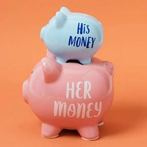 image of 'Pennies & Dreams' Double Piggy Bank - His & Her