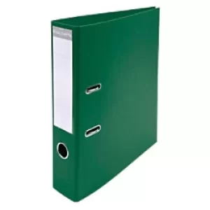 Image of Exacompta Prem Touch Lever Arch File 53753E 75mm PVC, Cardboard 2 ring A4 Green Pack of 10