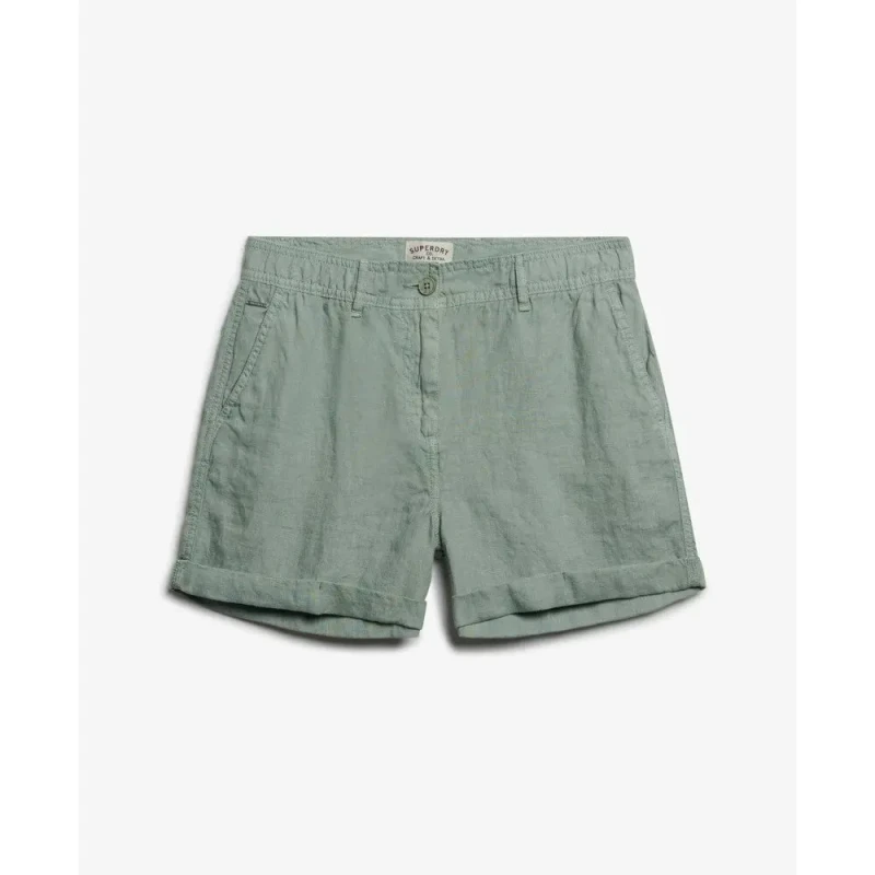Image of Superdry Womens linen shorts Superdry Vert Female 28