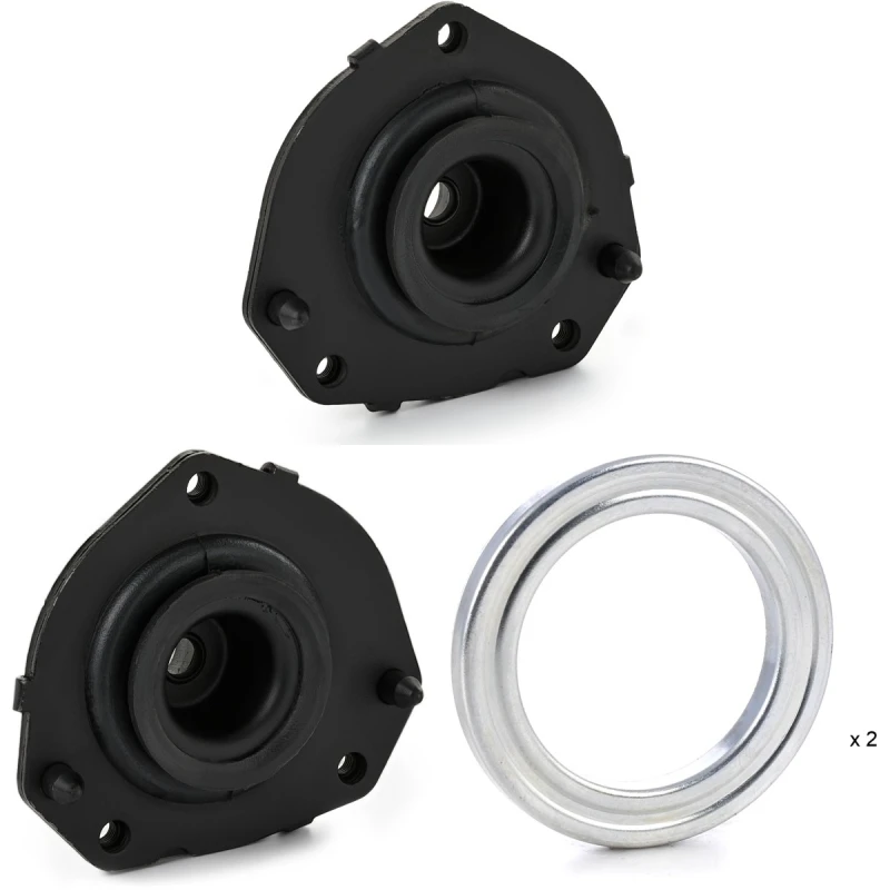 Image of RIDEX 1180S0666 Top strut mount Front axle both sides, with ball bearing Suspension Strut Support Bearing (1180)