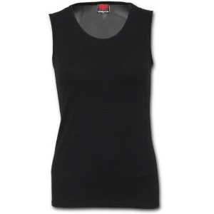 Image of Gothic Rock Tattoo Back Mesh Sublimated Vest Womens XX-Large Sleeveless Top - Black
