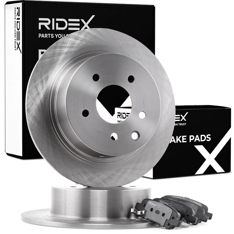 Image of MAPCO 47525 Brake disc and pads set Rear Axle, Brake Disc Type: solid, with acoustic wear warning Brake Set,disc brakes (3405)